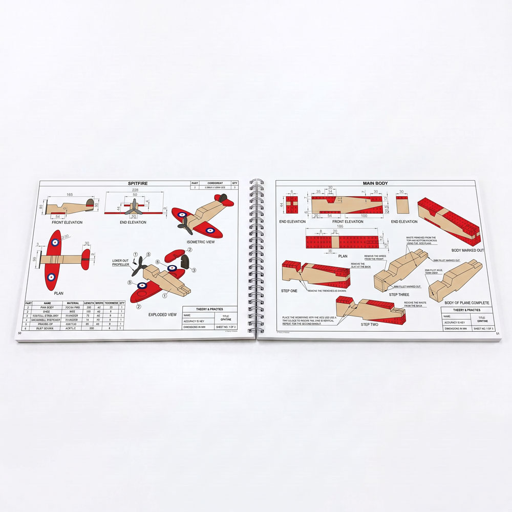 Working drawing, project plans and cutting list from A3 Woodworking Projects Book
