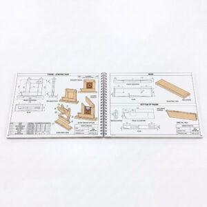 Working drawing, project plans and cutting list from A3 Woodworking Projects Book